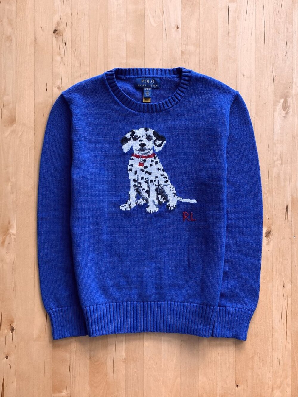 Polo Ralph Lauren Dalmatian Intarsia-Knit Sweater Boy's Medium